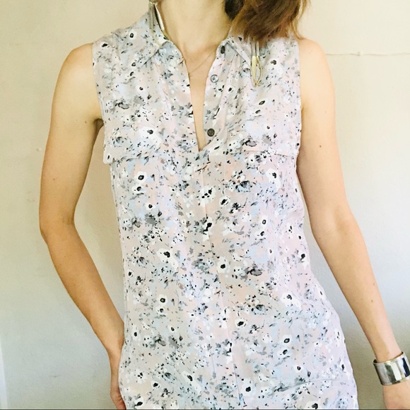 EQUIPMENT Lavender Floral Silk Midi Shirt Dress - Picture 4 of 11